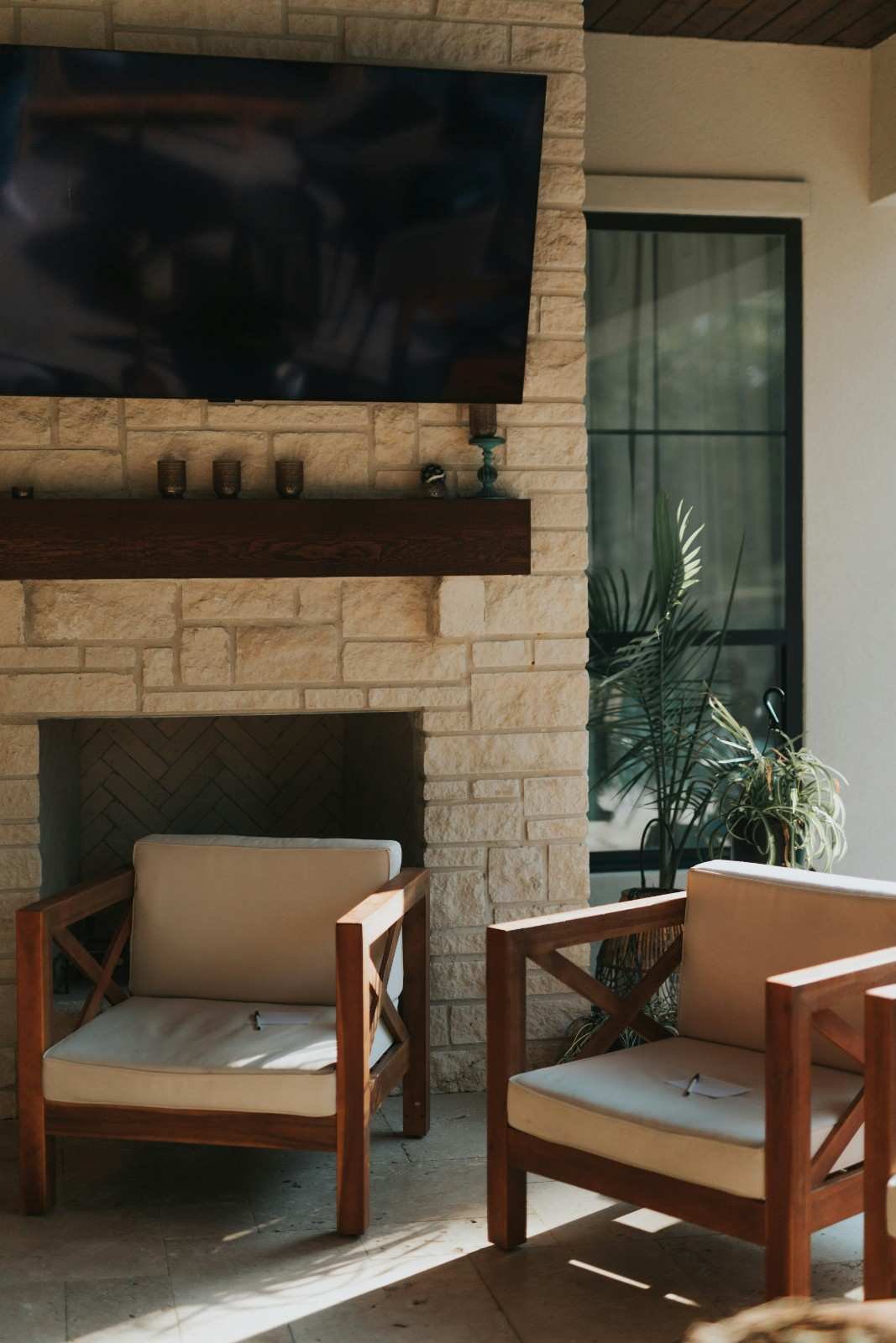 Heritage Solid Wood Patio Accent Chair
