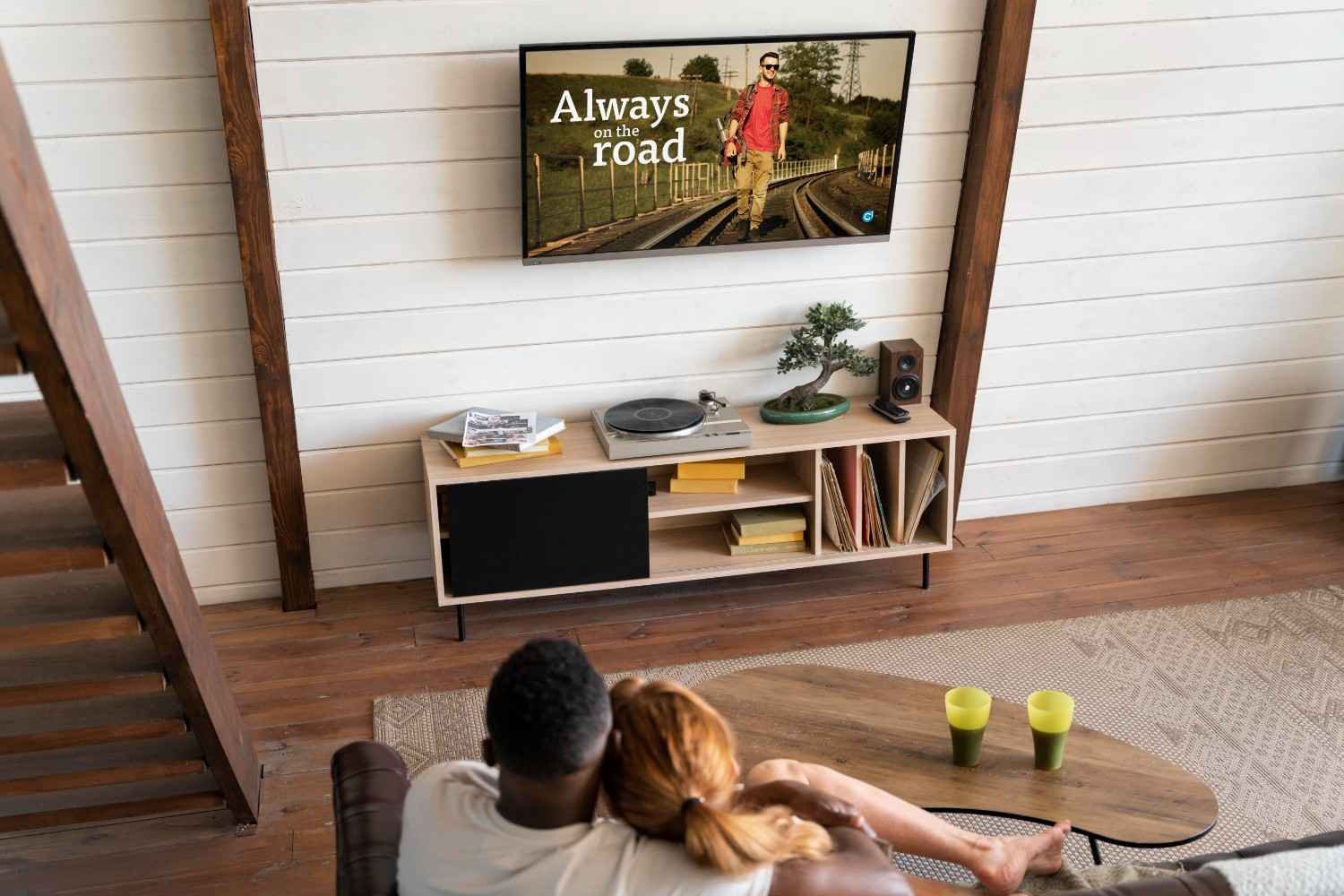 Nordic Low-Profile Vinyl & Media Console