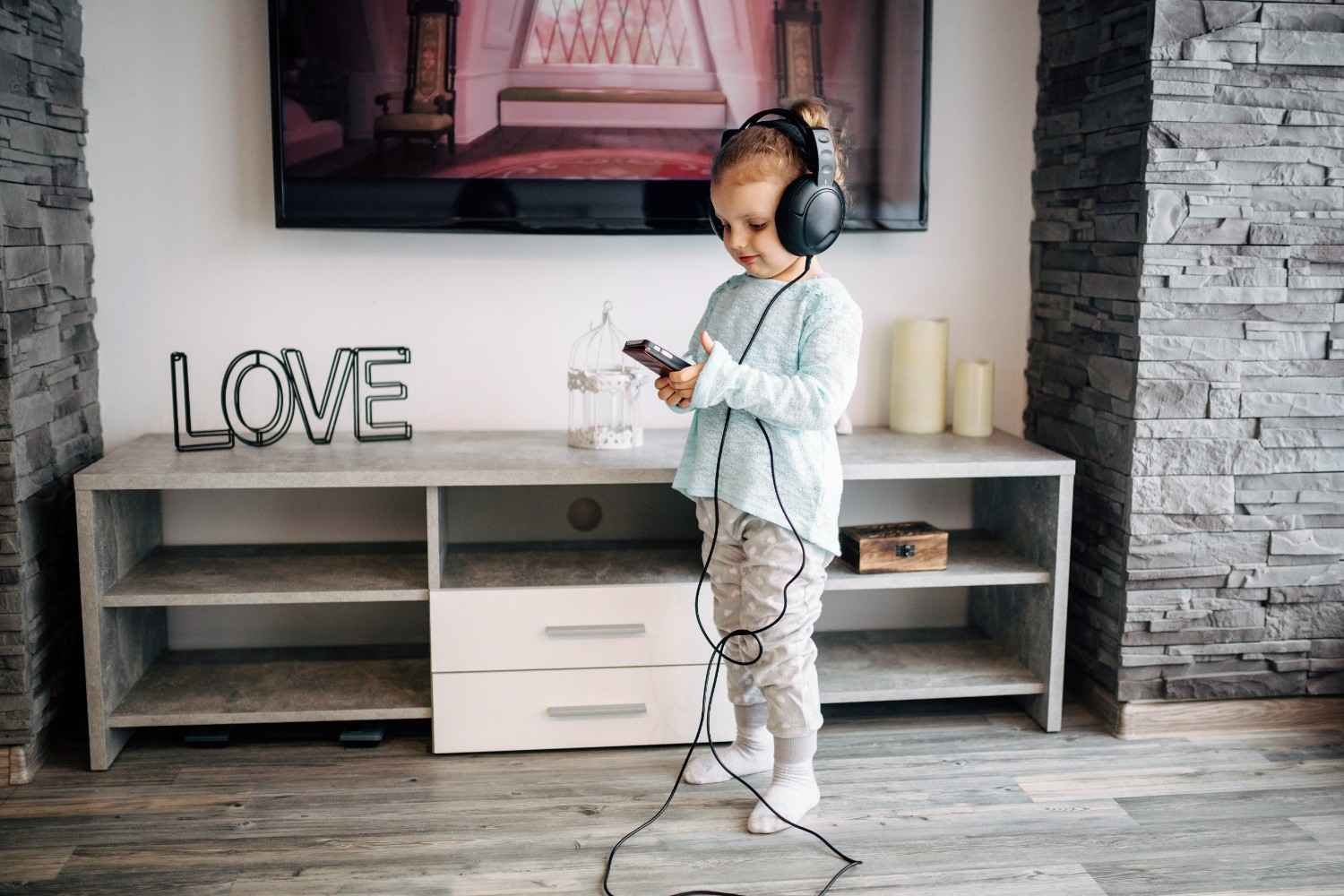 Loft Industrial Concrete & White Media Console